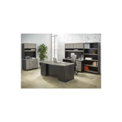 Via Double Pedestal Bowfront Desk - 72