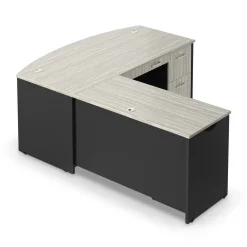 Via Reversible L-Shaped Bowfront Desk - 72