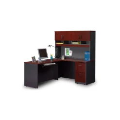 Via Reversible L-Shaped Desk with Hutch - 60"W x 72"D