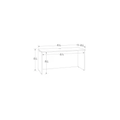 Via Reversible L-Shaped Desk with Hutch - 60
