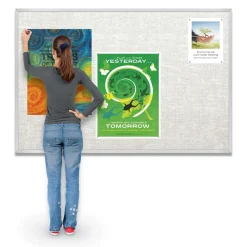 Vinyl Bulletin Board with Aluminum Frame 8'Wx4'H