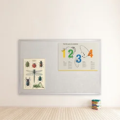 Vinyl Bulletin Board with Aluminum Frame 5'Wx3'H
