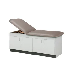 Vinyl Treatment Table with Two Cabinets - 72