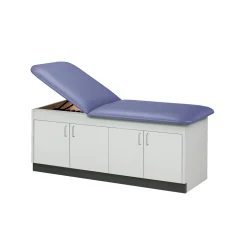 Vinyl Treatment Table with Two Cabinets - 72