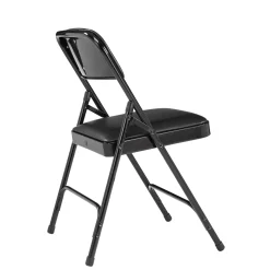 Vinyl Upholstered Double Hinge Folding Chair