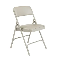 Vinyl Upholstered Double Hinge Folding Chair