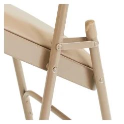 Vinyl Upholstered Double Hinge Folding Chair