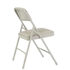 Vinyl Upholstered Double Hinge Folding Chair