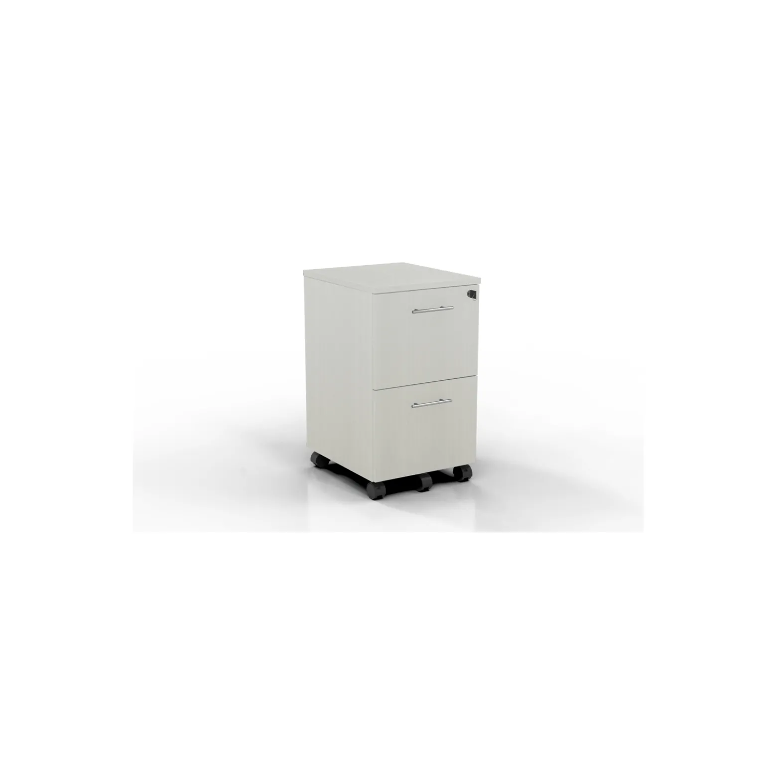 15.5"W 2 Drawer Contemporary Mobile Pedestal
