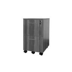 15.5"W 2 Drawer Contemporary Mobile Pedestal