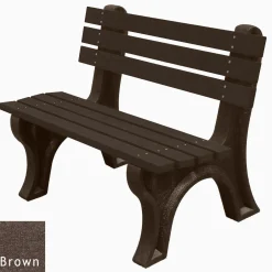 4'W Outdoor Bench with Backrest