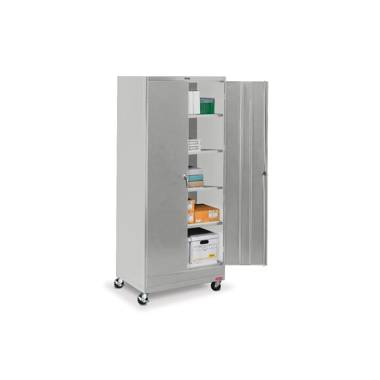 36"W x 24"D x 85"H Mobile Storage Cabinet