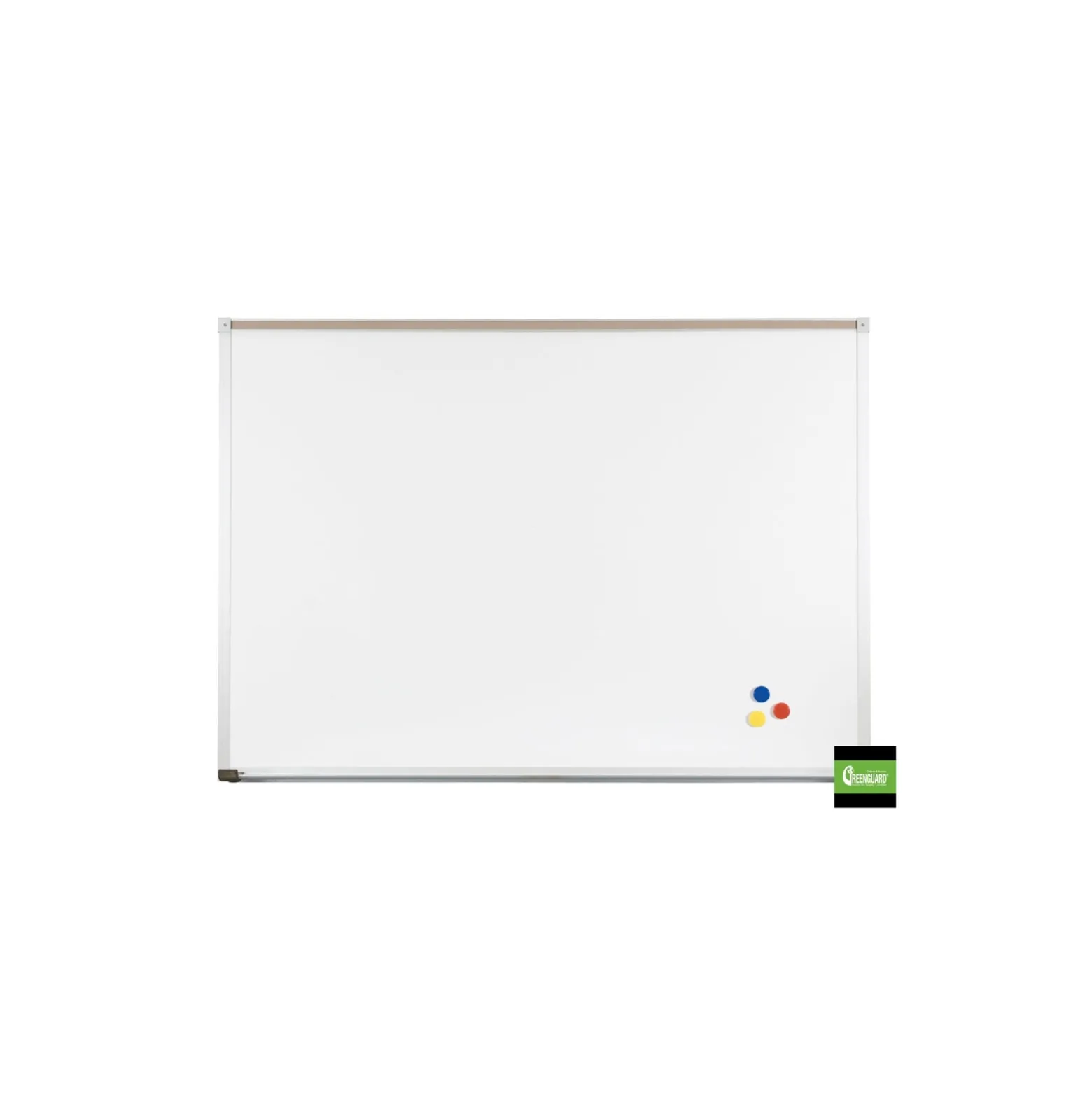 5'W x 3'H Aluminum Trim Porcelain White Board