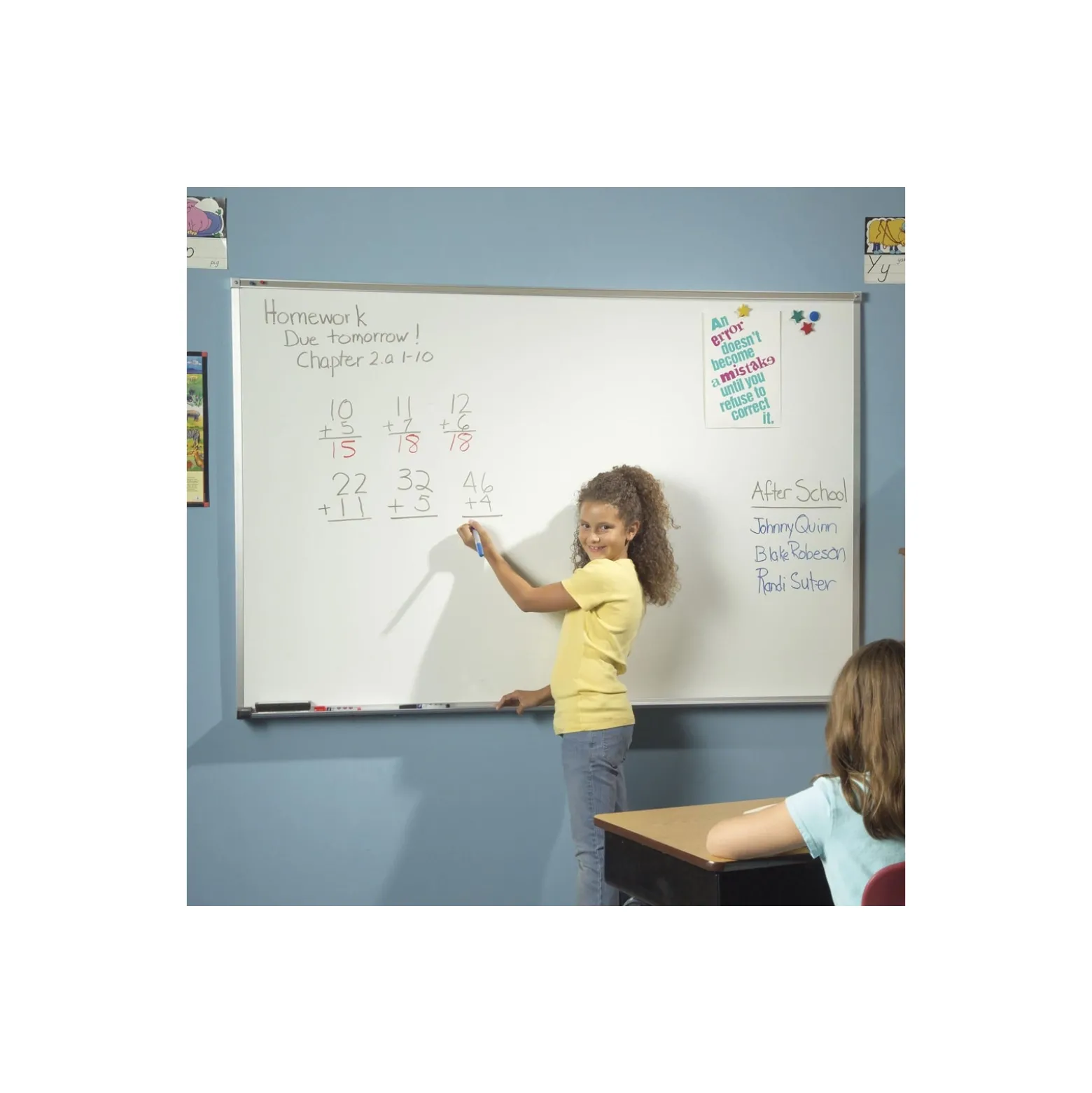 5'W x 3'H Aluminum Trim Porcelain White Board