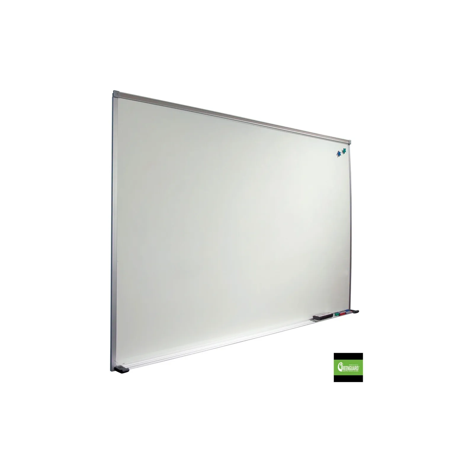 5'W x 3'H Aluminum Trim Porcelain White Board