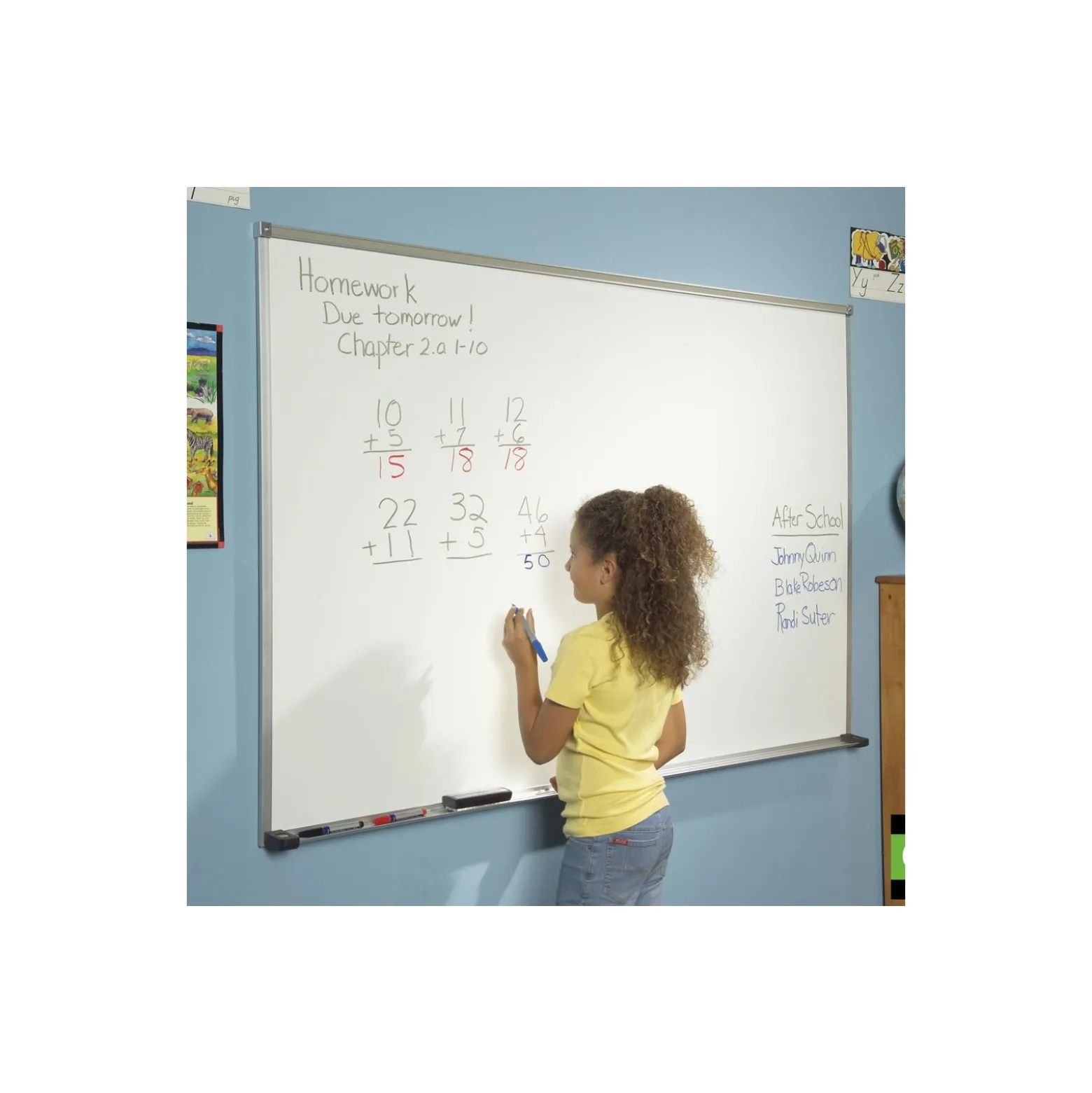 4'W x 3'H Aluminum Trim Porcelain White Board