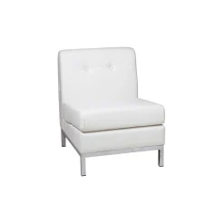Wall Street Armless Faux Leather Guest Chair