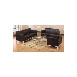 Wall Street Faux Leather Loveseat