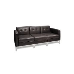 Wall Street Faux Leather Sofa