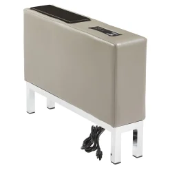 Wall Street Faux Leather Charging Center Console