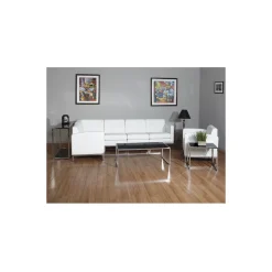 Wall Street Faux Leather L-Shaped Sofa