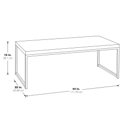 Wall Street Wood Veneer Coffee Table - 44" x 22"