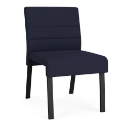 Waterfall Armless Guest Chair in Standard Fabric, 4-Leg Base