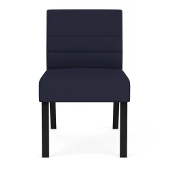 Waterfall Armless Guest Chair in Standard Fabric, 4-Leg Base