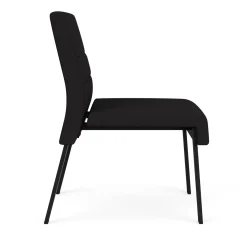 Waterfall Armless Guest Chair in Standard Fabric, 4-Leg Base