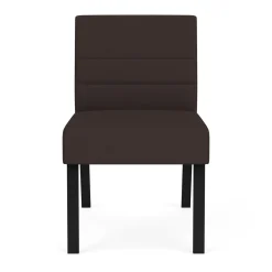 Waterfall Armless Guest Chair in Standard Fabric, 4-Leg Base