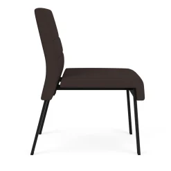 Waterfall Armless Guest Chair in Standard Fabric, 4-Leg Base