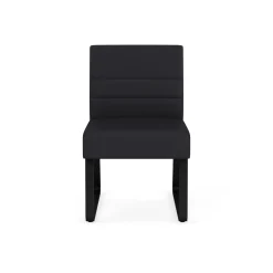 Waterfall Armless Guest Chair in Designer Upholstery, Sled Base