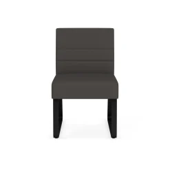 Waterfall Armless Guest Chair in Designer Upholstery, Sled Base