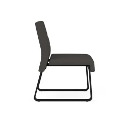 Waterfall Armless Guest Chair in Designer Upholstery, Sled Base