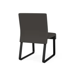 Waterfall Armless Guest Chair in Designer Upholstery, Sled Base