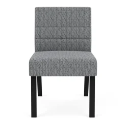 Waterfall Armless Guest Chair in Designer Fabric, 4-Leg Base