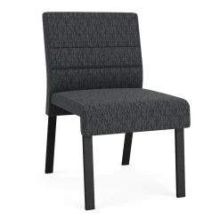 Waterfall Armless Guest Chair in Designer Fabric, 4-Leg Base