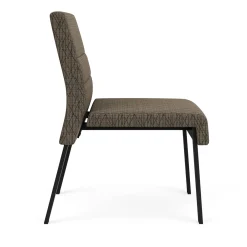 Waterfall Armless Guest Chair in Designer Fabric, 4-Leg Base