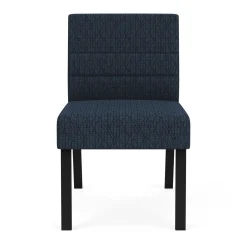 Waterfall Armless Guest Chair in Designer Fabric, 4-Leg Base