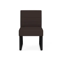 Waterfall Armless Guest Chair in Standard Fabric, Sled Base
