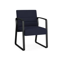 Waterfall Guest Chair in Standard Fabric, Sled Base