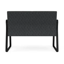 Waterfall Loveseat in Designer Fabric, Sled Base