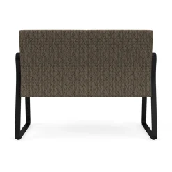 Waterfall Loveseat in Designer Fabric, Sled Base