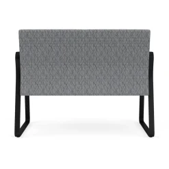 Waterfall Loveseat in Designer Fabric, Sled Base