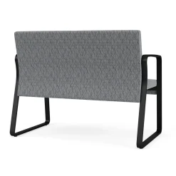 Waterfall Loveseat in Designer Fabric, Sled Base