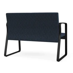 Waterfall Loveseat in Designer Fabric, Sled Base
