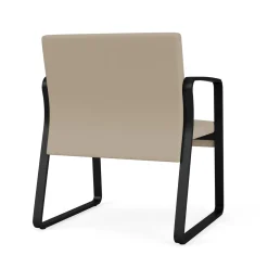 Waterfall Oversize Guest Chair in Designer Upholstery, Sled Base
