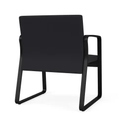 Waterfall Oversize Guest Chair in Designer Upholstery, Sled Base
