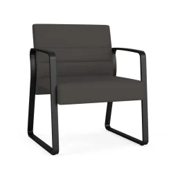 Waterfall Oversize Guest Chair in Designer Upholstery, Sled Base
