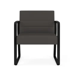 Waterfall Oversize Guest Chair in Designer Upholstery, Sled Base